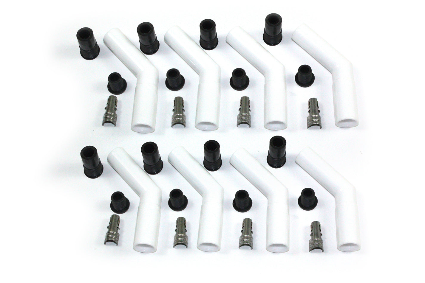 Pertronix 8503HT-8 Ceramic Spark Plug Boot Kit 45-Deg 8pk White Pertronix 8503HT-8