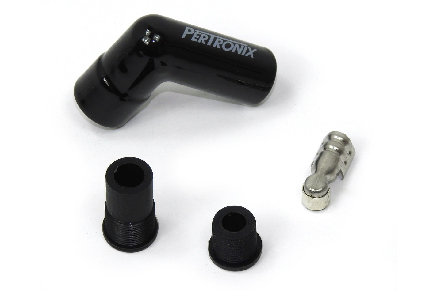 Pertronix 8561HT-8 Ceramic Spark Plug Boot Kit 90-Deg 8pk Black Pertronix 8561HT-8