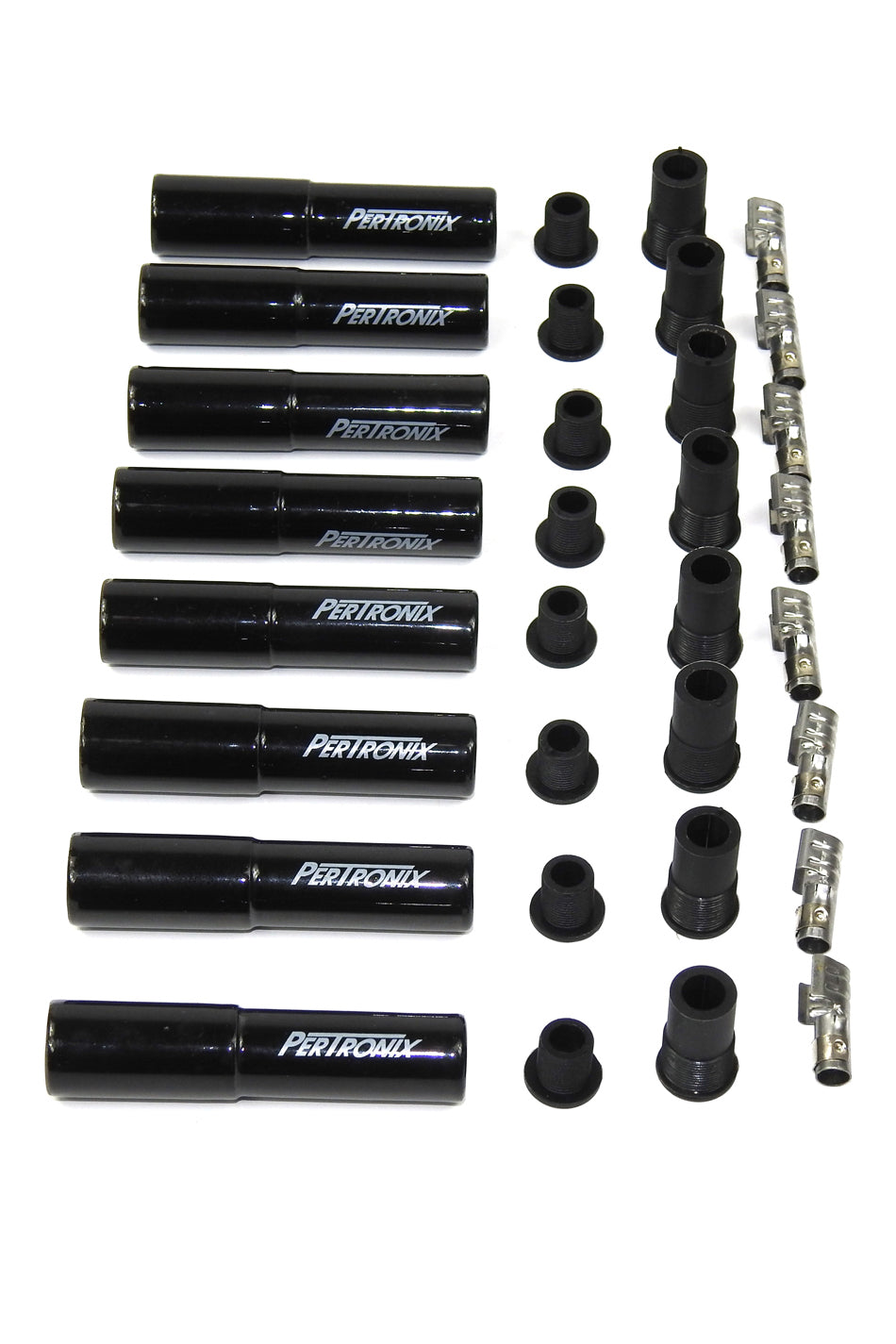 Pertronix 8562HT-8 Ceramic Spark Plug Boot Kit Straight 8pk Black Pertronix 8562HT-8