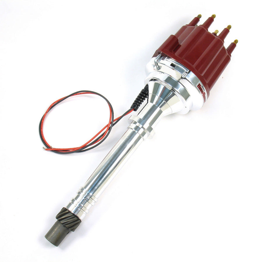 Pertronix D100811 SBC/BBC Billet Dist. w/ Red Cap & Male Tower Pertronix D100811