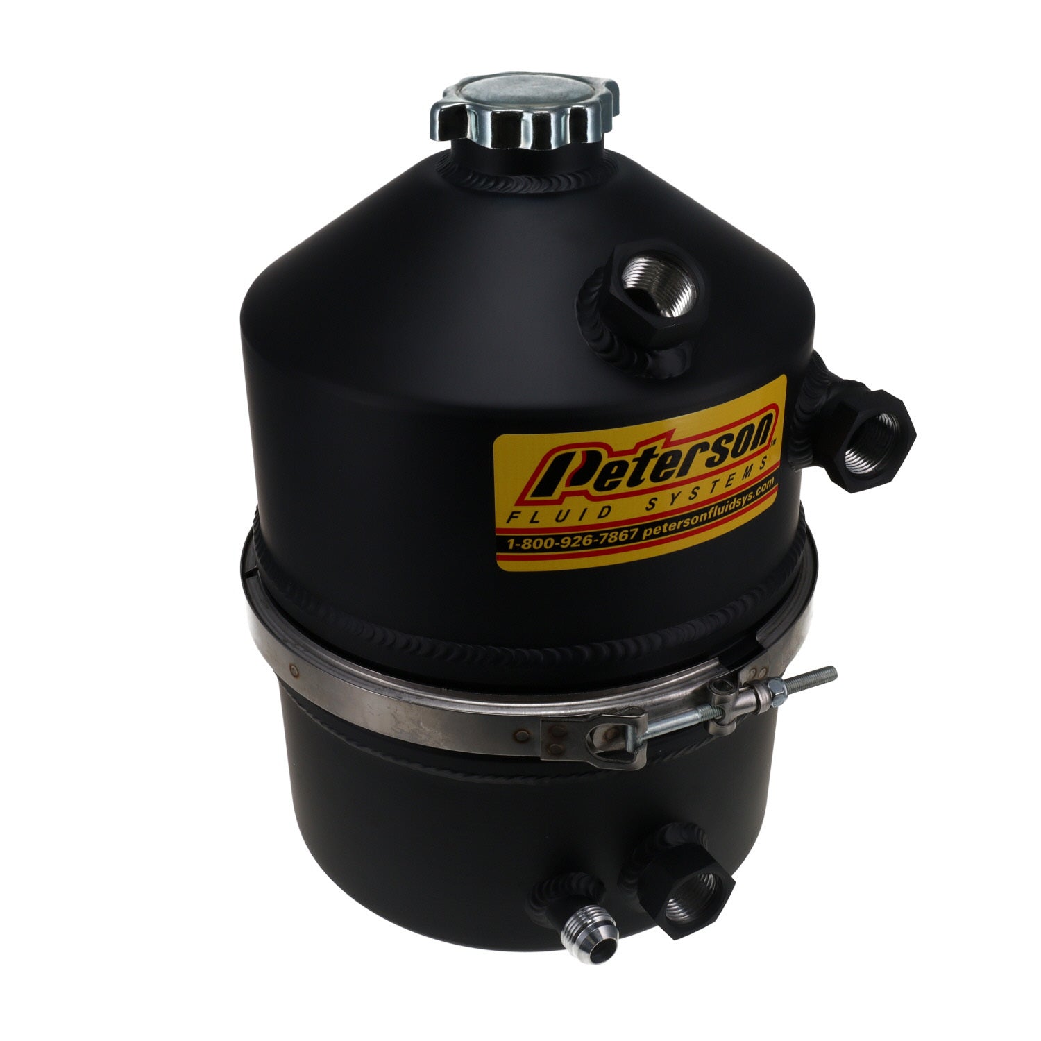 Peterson Fluid 08-0009-BLK Oil Tank 3 Gallon Dual Scavenge Black Peterson Fluid 08-0009-BLK