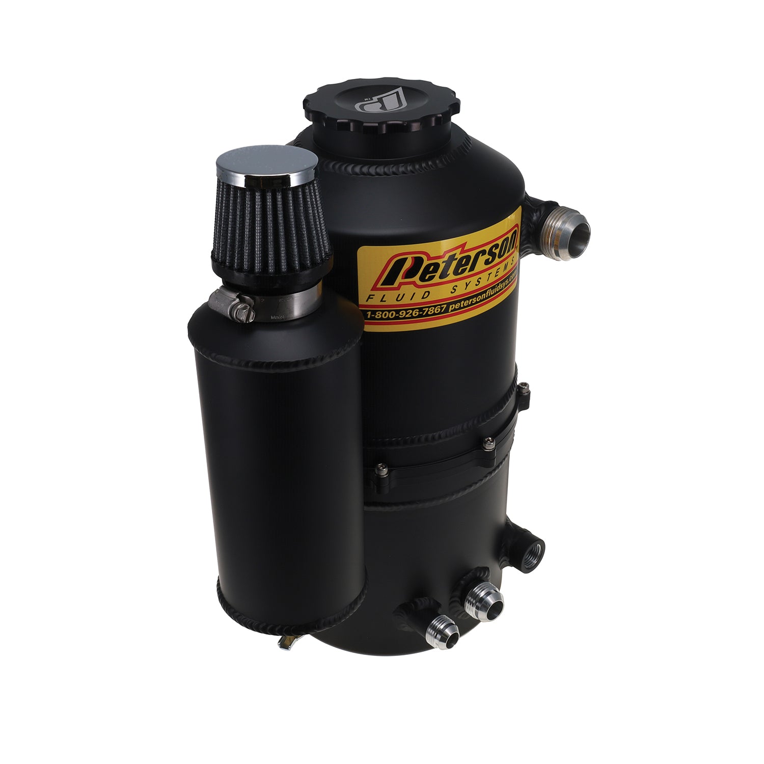 Peterson Fluid 08-0783-CC-BLK Oil Tank 2.3 Gallon Single Scavenge Black Peterson Fluid 08-0783-CC-BLK