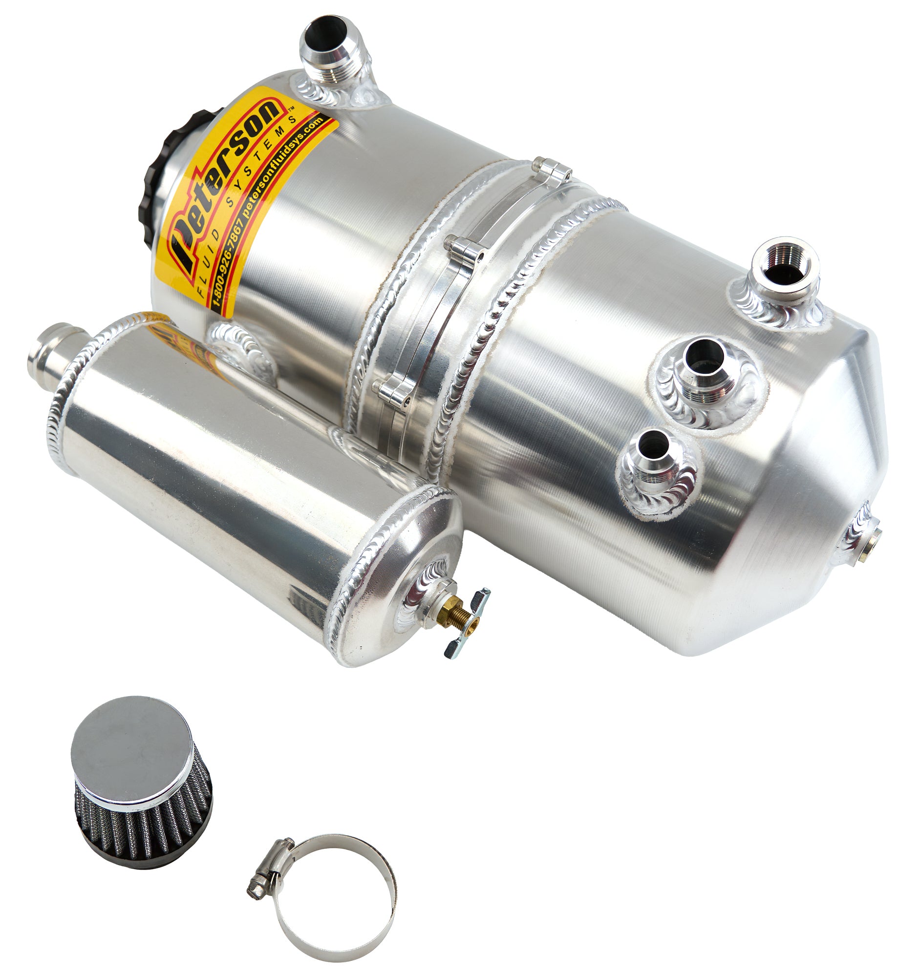 Peterson Fluid 08-0783-CC 1.5 Gal 2 Piece Drag Tank w/Catch Can Peterson Fluid 08-0783-CC