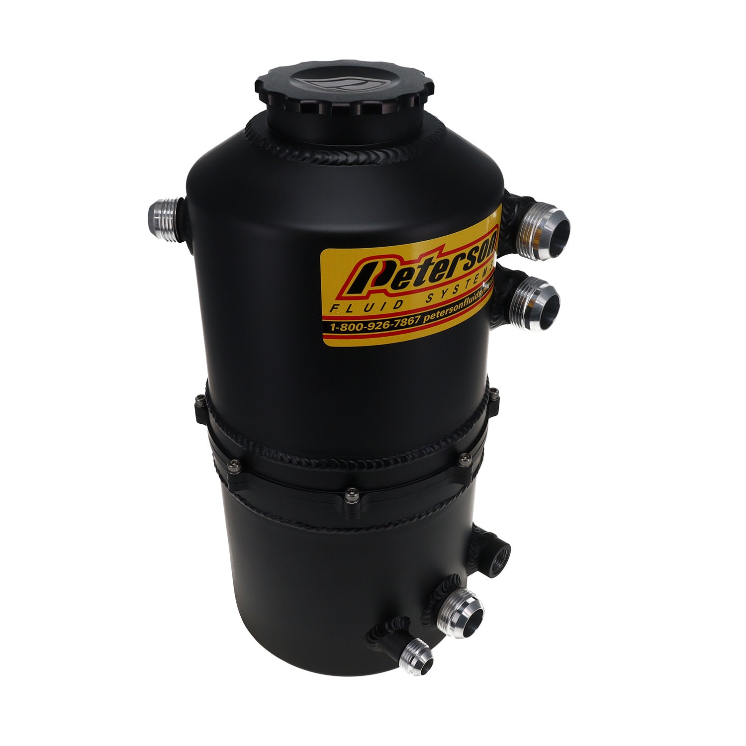 Peterson Fluid 08-0786-BLK Oil Tank 2.3 Gallon Dual Scavenge Black Peterson Fluid 08-0786-BLK