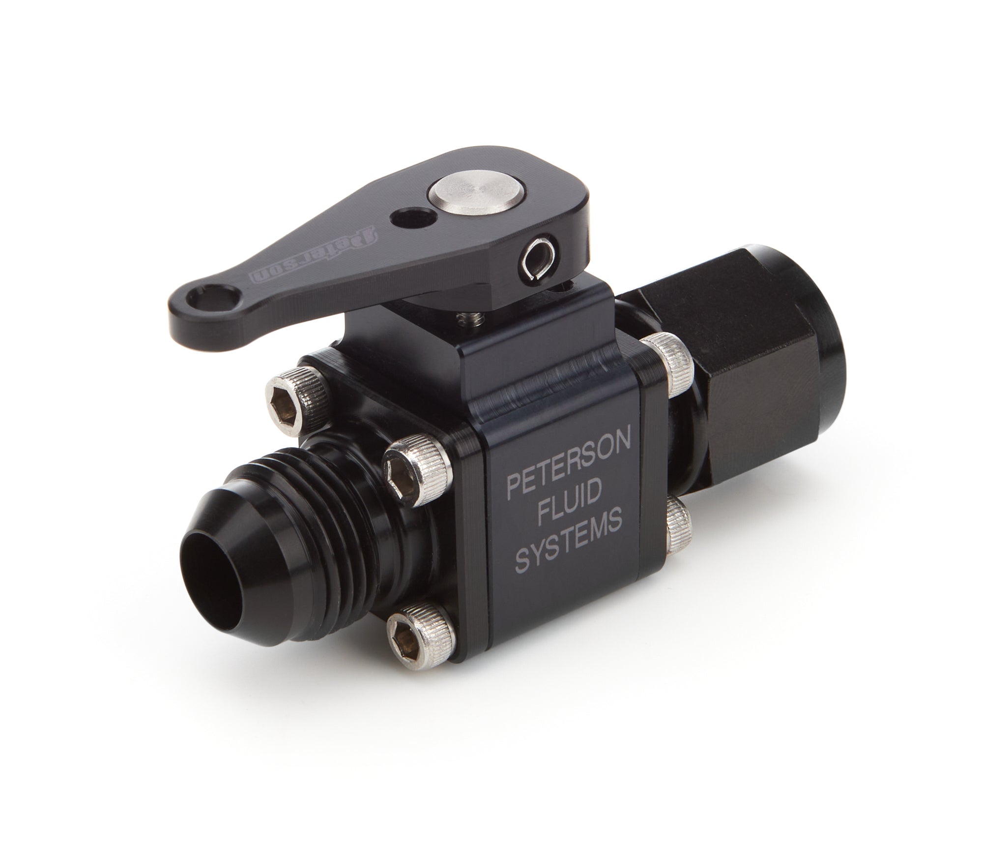 Peterson Fluid 09-0923 Inline Ball Valve 8an Male to 8an Female Peterson Fluid 09-0923