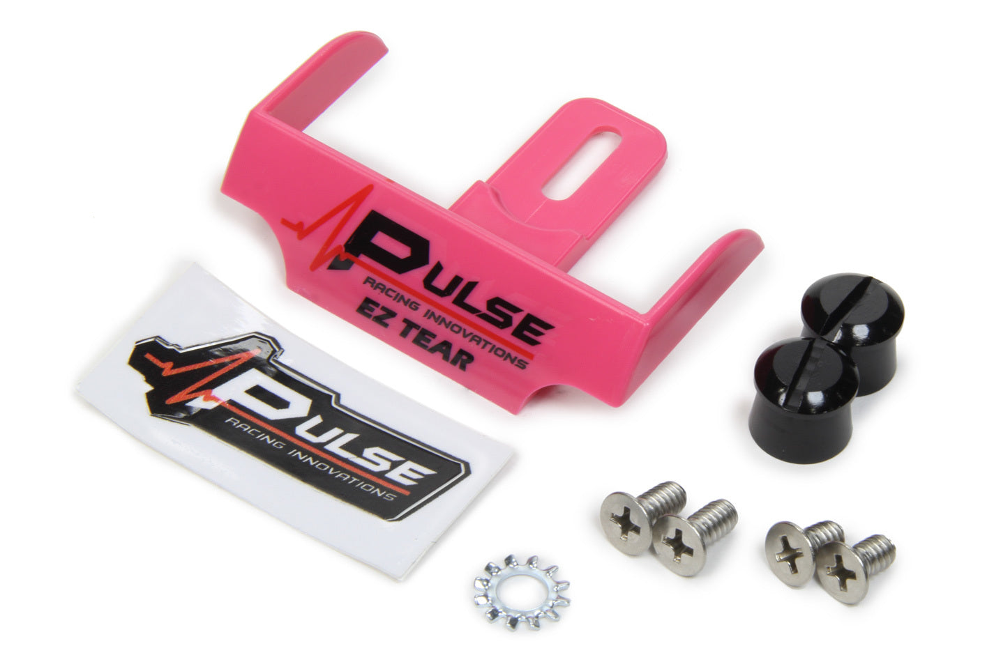 Pulse Racing Innovations EZTB102PNK EZ Tear Pink w/ Black Tear Off Post Pulse Racing Innovations EZTB102PNK