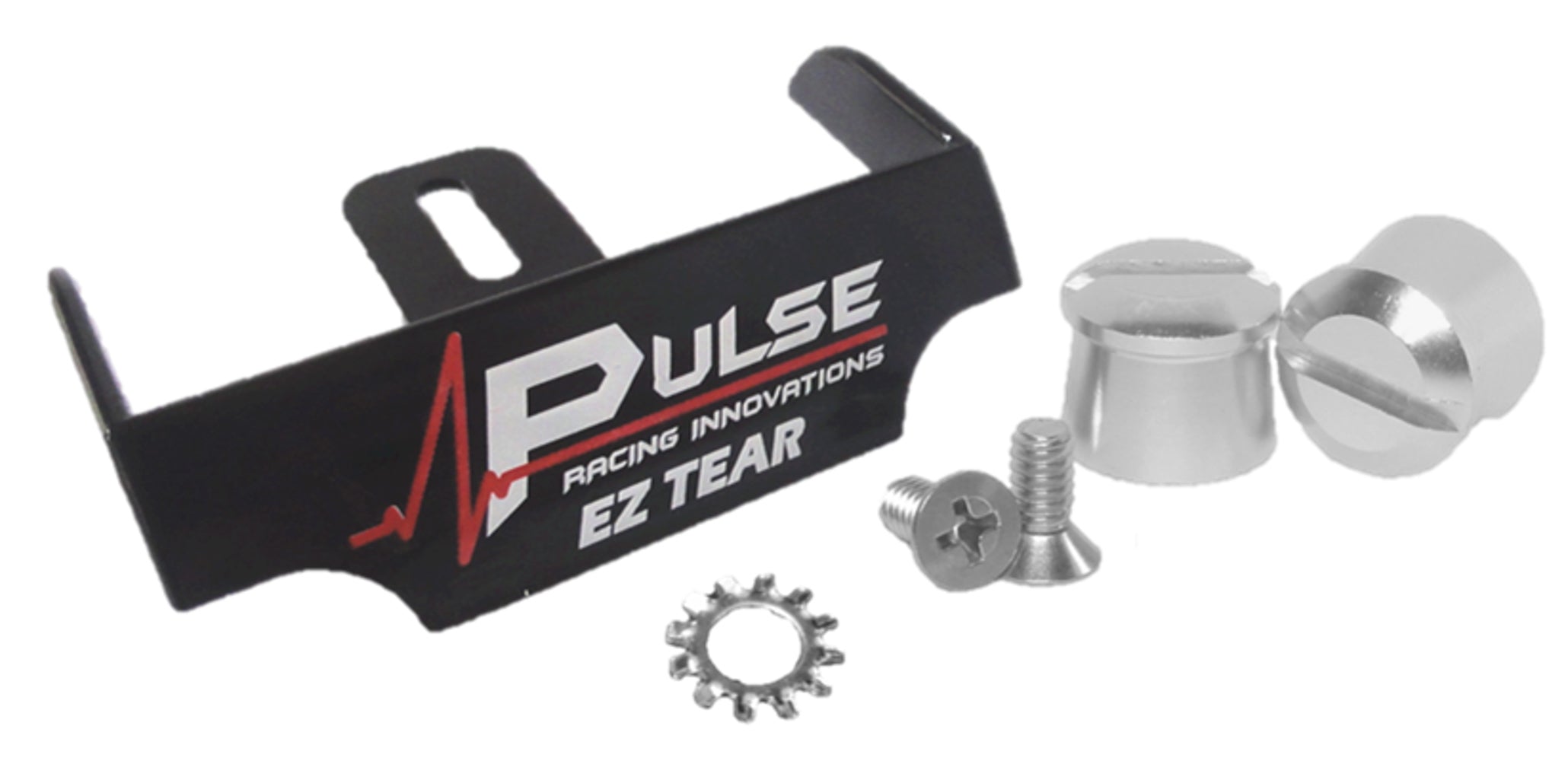 Pulse Racing Innovations EZTS102BKP EZ Tear Black w/ Silver Tear Off Post Pulse Racing Innovations EZTS102BKP