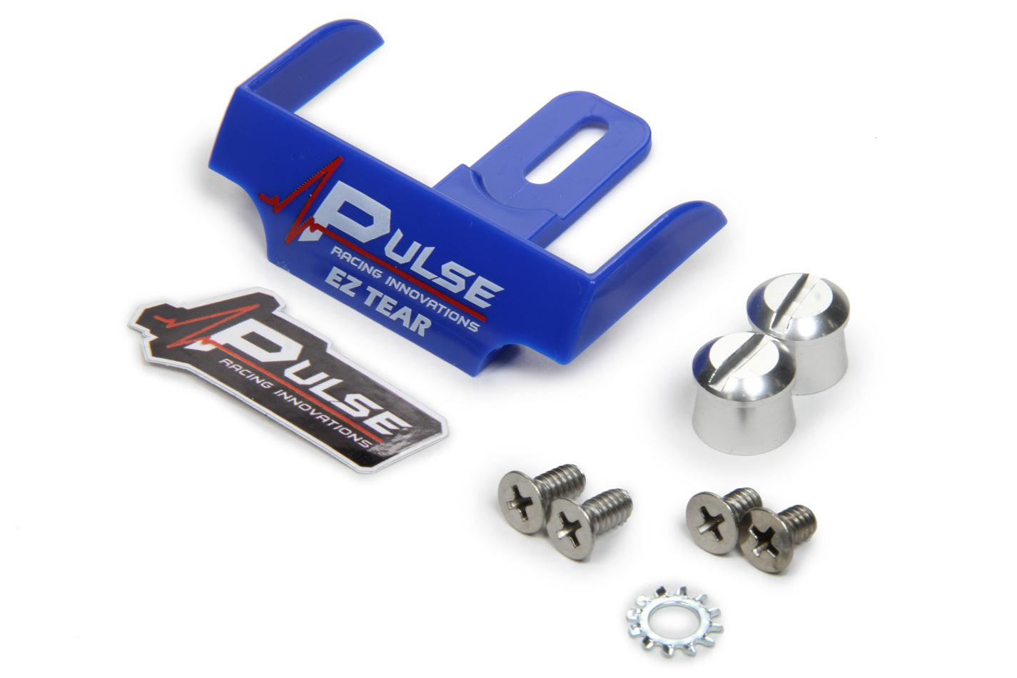 Pulse Racing Innovations EZTS102BLP EZ Tear Blue w/ Silver Tear Off Post Pulse Racing Innovations EZTS102BLP