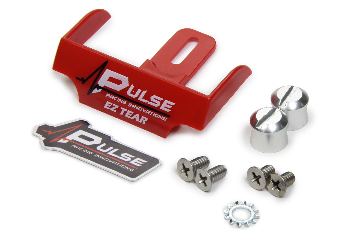 Pulse Racing Innovations EZTS102RP EZ Tear Red w/ Silver Tear Off Post Pulse Racing Innovations EZTS102RP