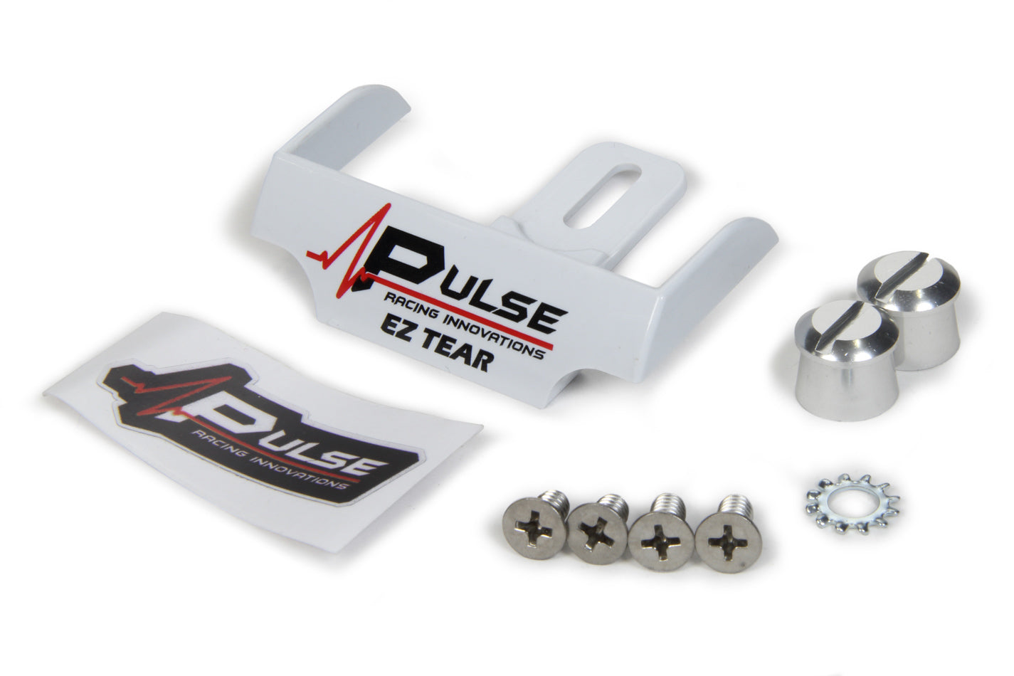 Pulse Racing Innovations EZTS102WP EZ Tear White w/ Silver Tear Off Post Pulse Racing Innovations EZTS102WP