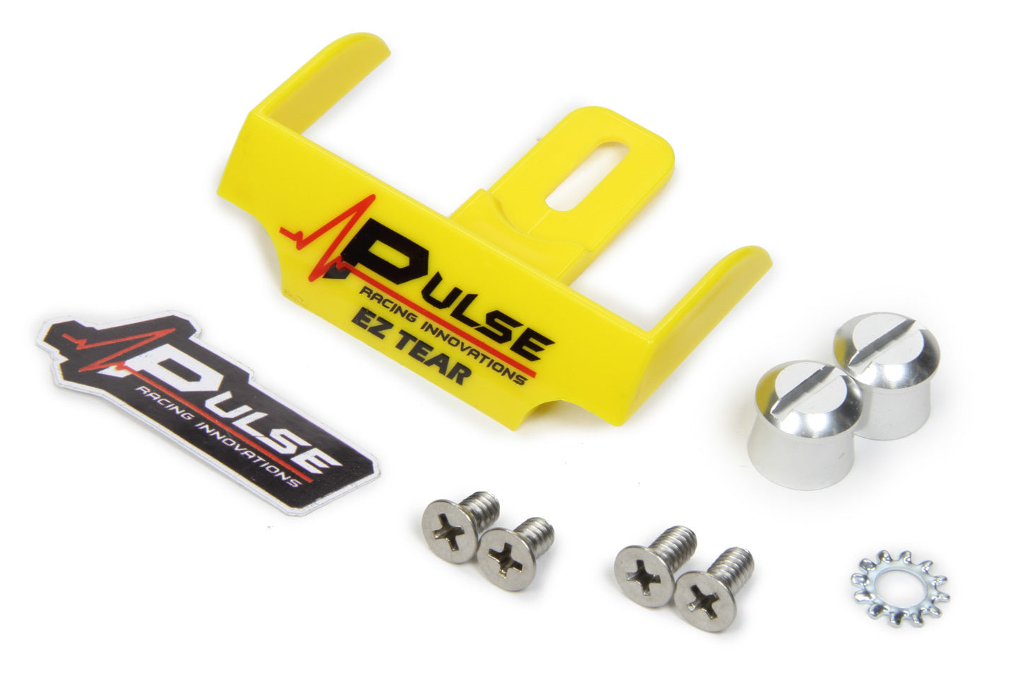 Pulse Racing Innovations EZTS102YLP EZ Tear Yellow w/ Silver Tear Off Post Pulse Racing Innovations EZTS102YLP