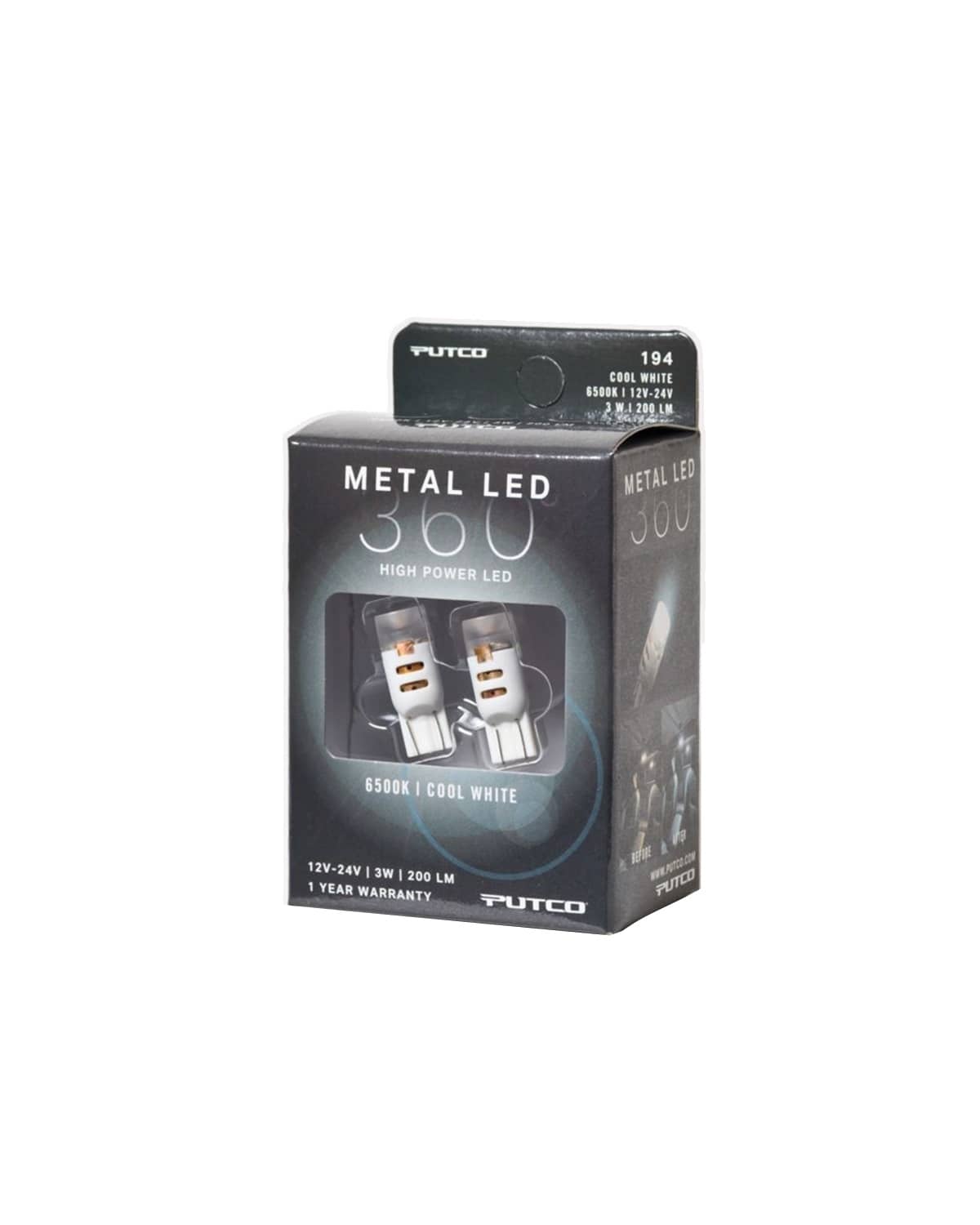 Putco 340194C-360 METAL 360 LED BULB 194 Putco 340194C-360