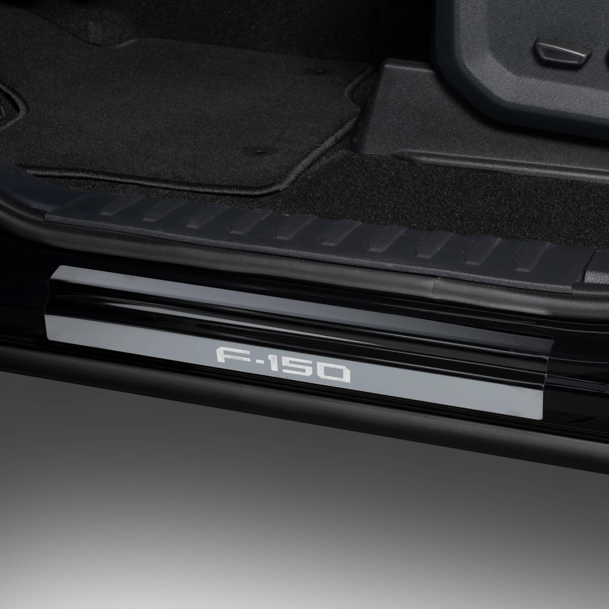 Putco 95146BPFD BLACK PLATINUM DOOR SILL SET WITH F150 LOGO 21-26 F150 REGULAR/EXTENDED CAB Putco 95146BPFD