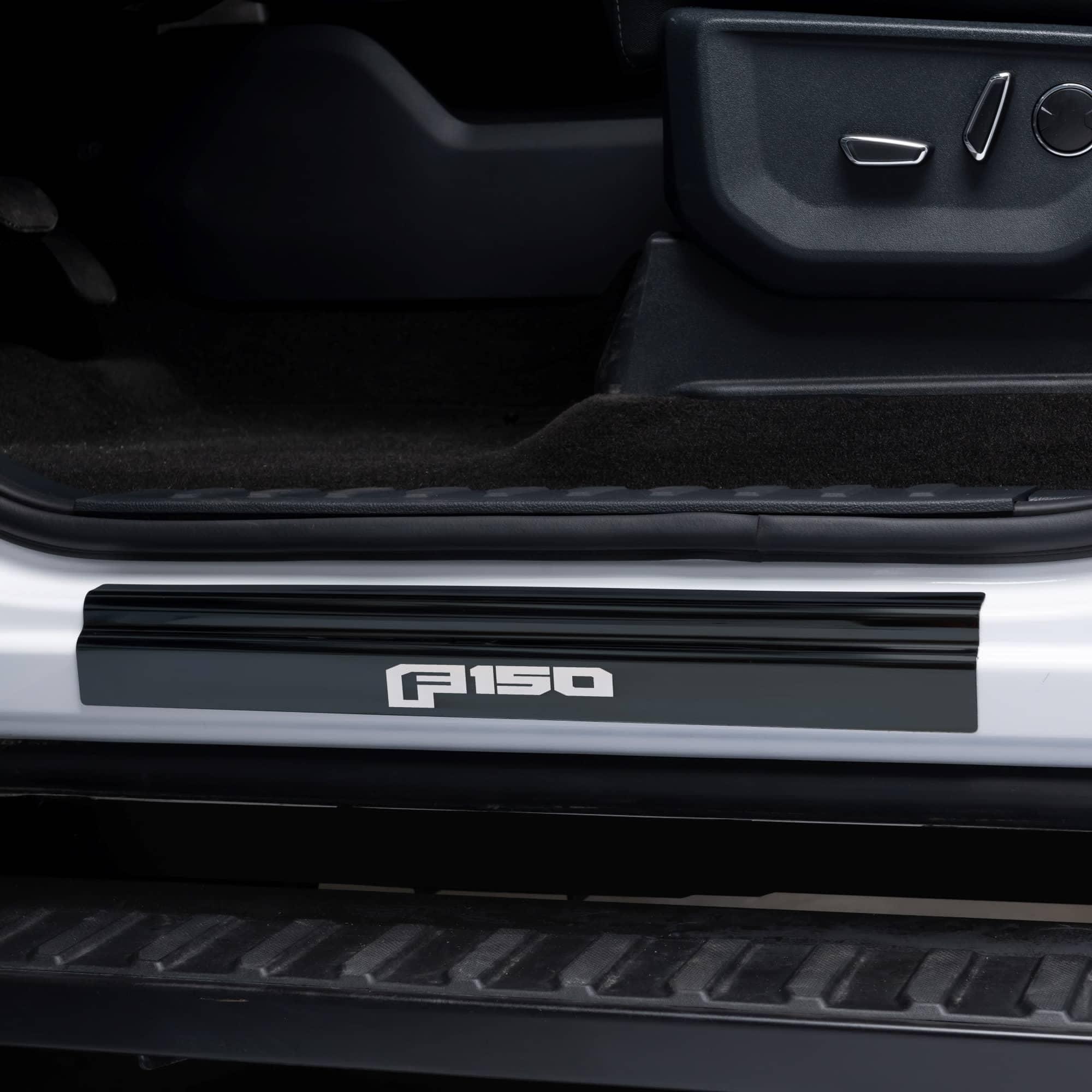 Putco 95147BPFD BLACK PLATINUM DOOR SILL SET WITH F150 LOGO 21-26 F150 CREW CAB Putco 95147BPFD