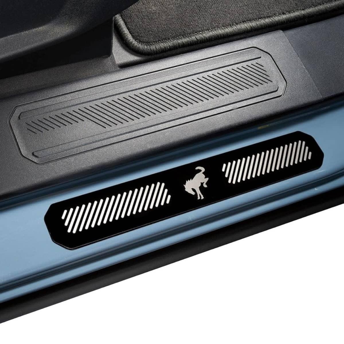 Putco 95177BPFD 4PC BLACK DOOR SILL PLATES KIT W/ETCHED BRONCO LOGO 21-26 FORD BRONCO Putco 95177BPFD