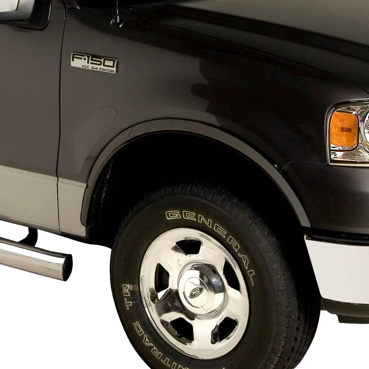 Putco 97219BP BLACK STAINLESS FENDER TRIM 4PC KIT 04-14 FORD F150 Putco 97219BP