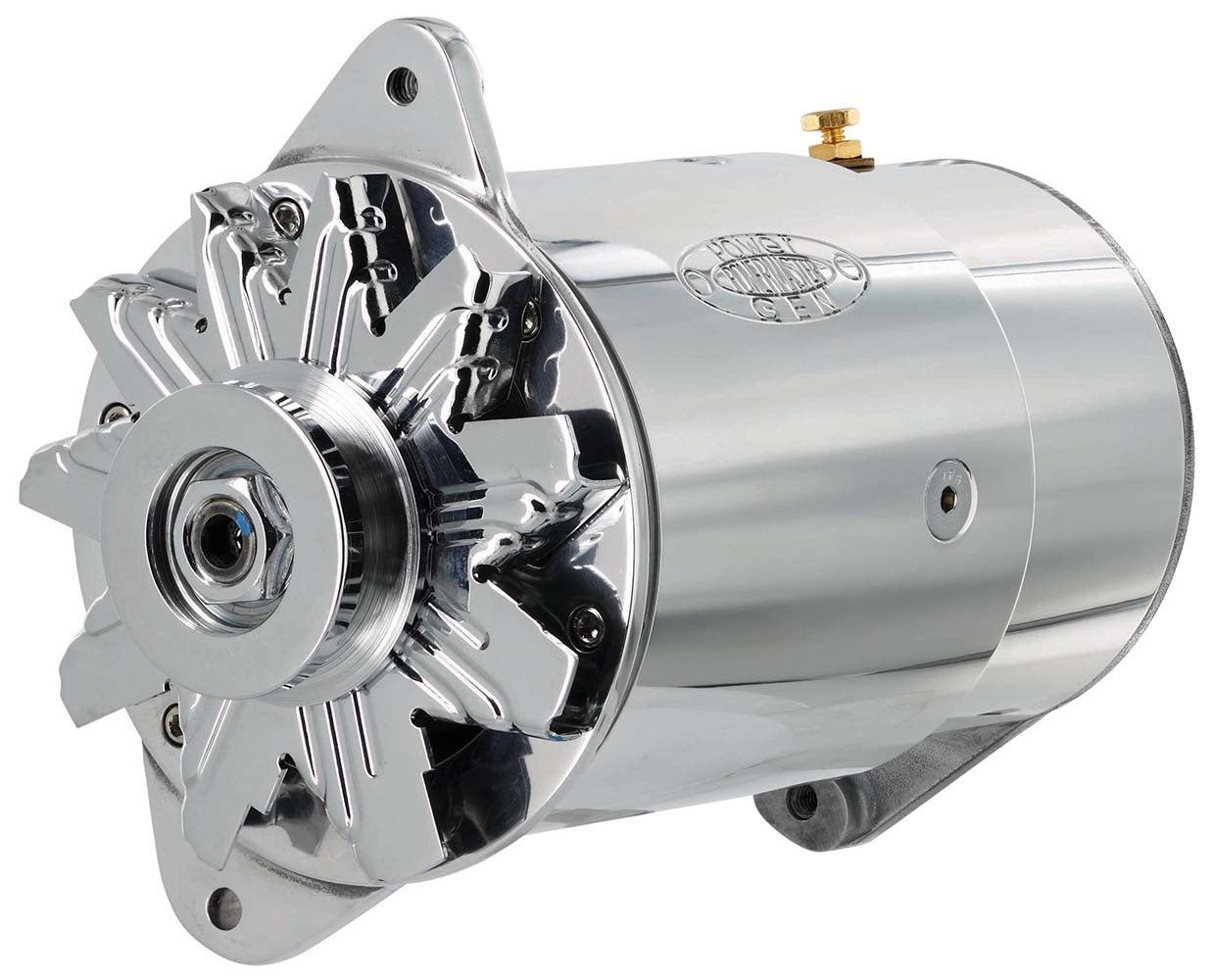 Power Master 282051 Power Generator 90 Amps GM Long - Polished Power Master 282051