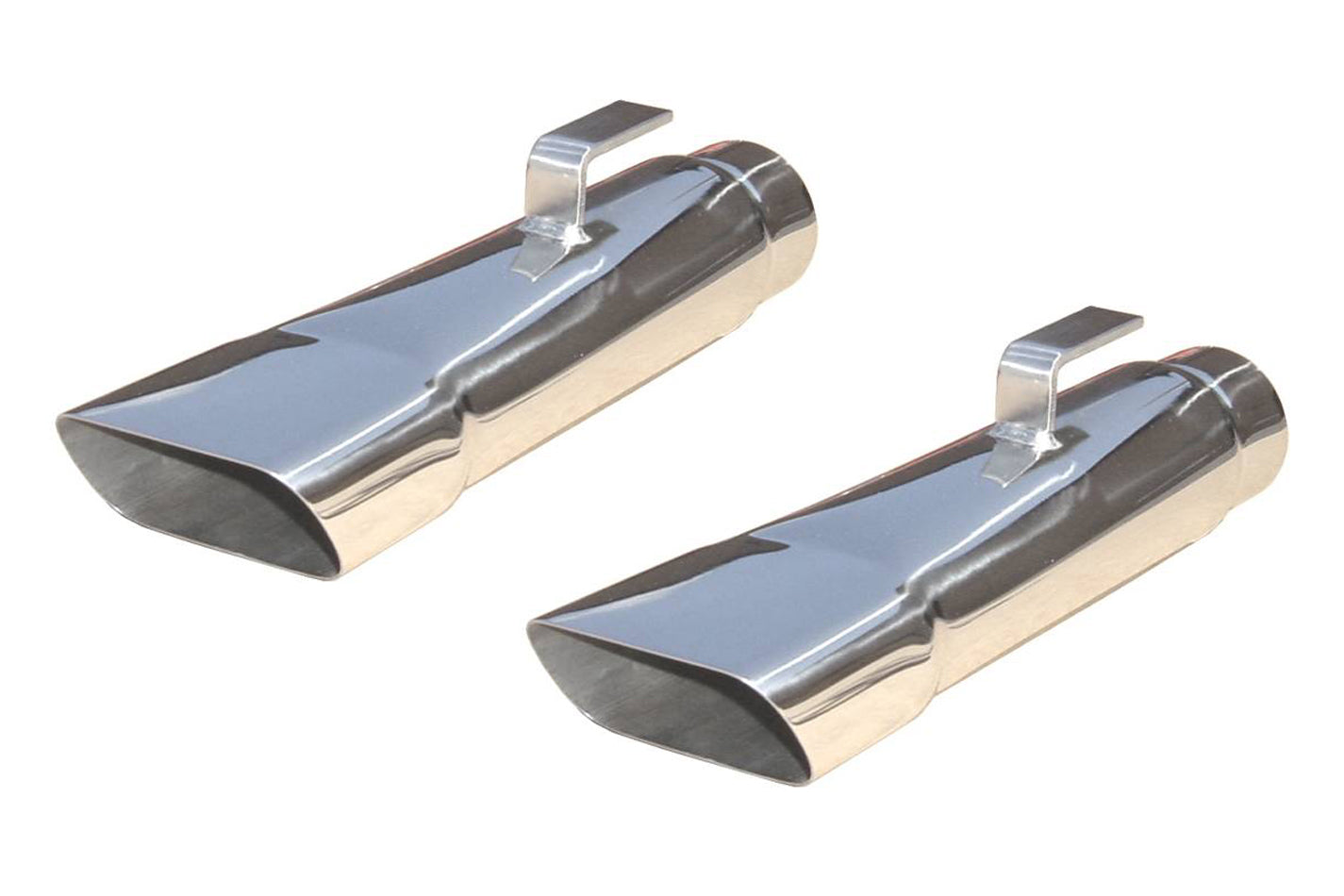 Pypes Performance exhaust EVT80 Exhaust Tips Slip Fit 2.5in Rectangle Slant Pypes Performance exhaust EVT80