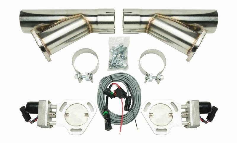 Pypes Performance exhaust HVE10K3 Dual Electric Exhaust Cutout 3in w/Y-Pipes Pypes Performance exhaust HVE10K3