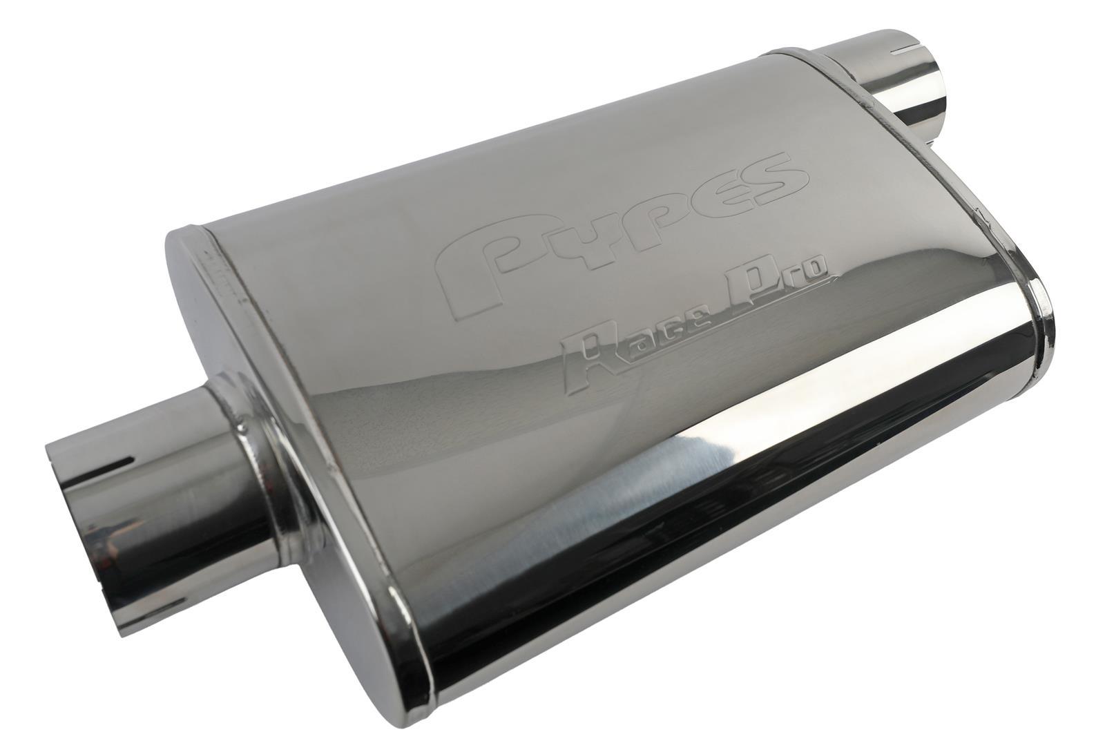 Pypes Performance exhaust MVR19S Race Pro Muffler 3in Offset/Center Stainless Pypes Performance exhaust MVR19S