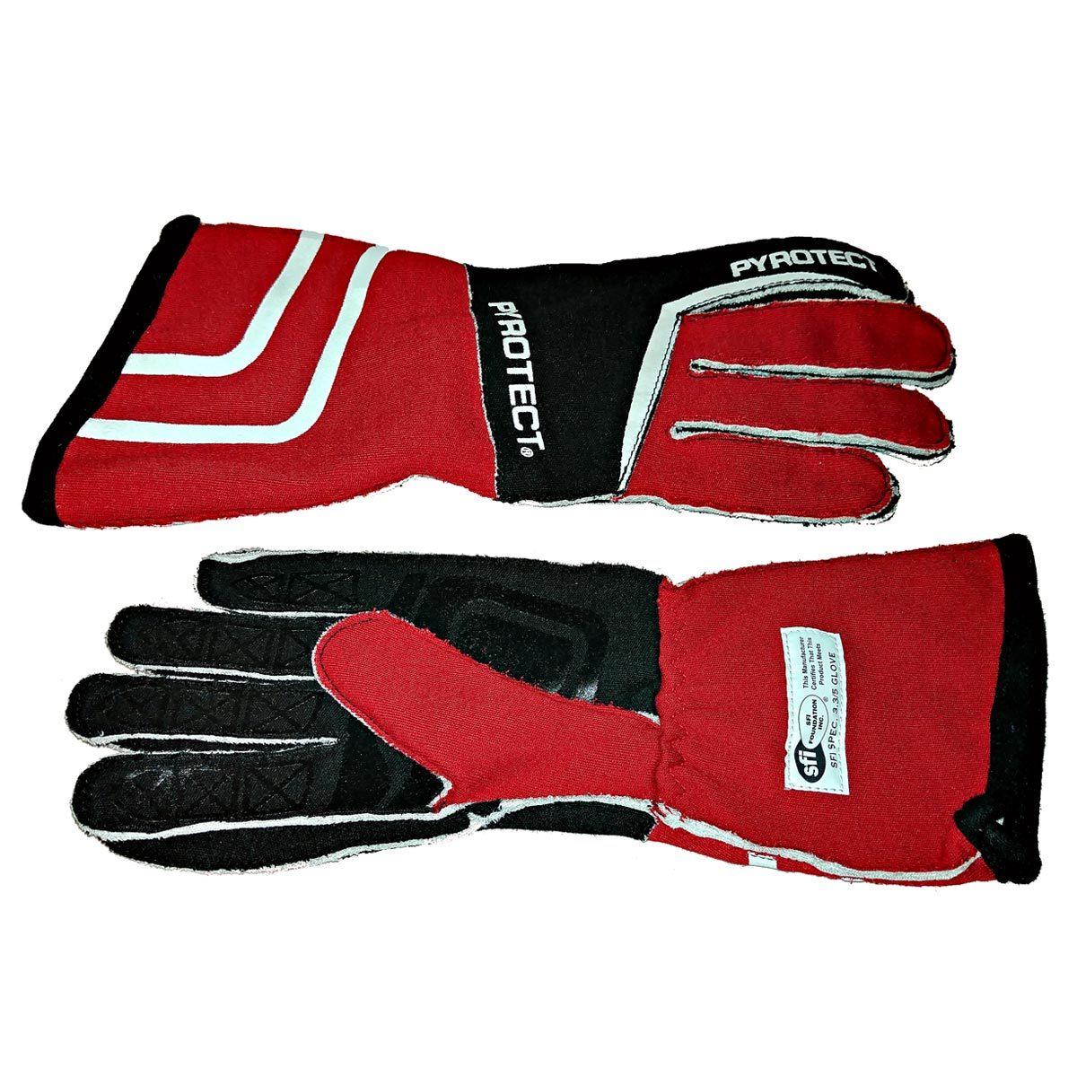 Pyrotect GS240520 Glove Sport 2 Layer Blk/ Red X-Large SFI-5 Pyrotect GS240520