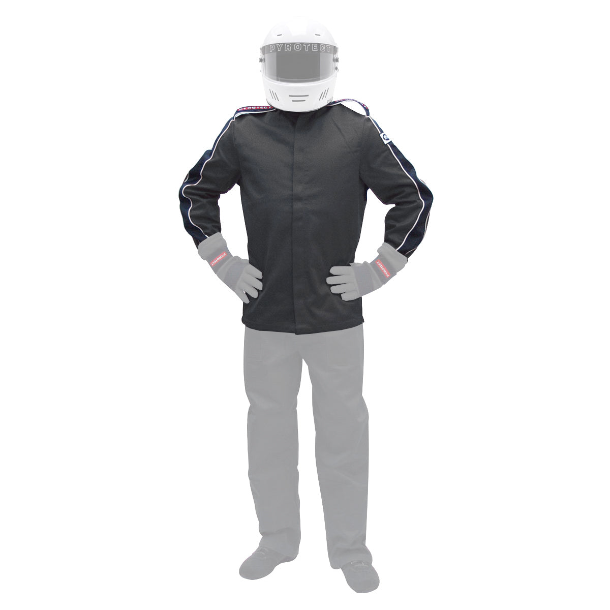 Pyrotect RJ100220 Jacket Deluxe Large Black SFI-1 Pyrotect RJ100220