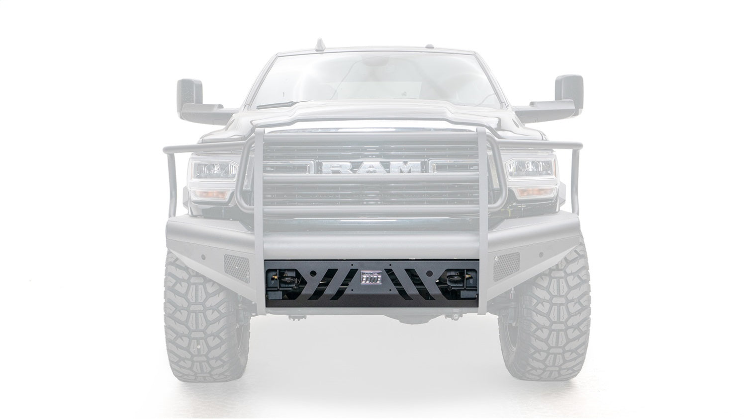 Fab Fours Q21983-1 ELITE Replacement Lower Guard; w/Sensors; Black; Steel; Fab Fours Q21983-1