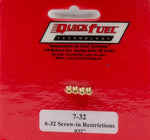 Quick Fuel Technology 7-32QFT 6-32 Screw-in Restrictor .032in Quick Fuel Technology 7-32QFT
