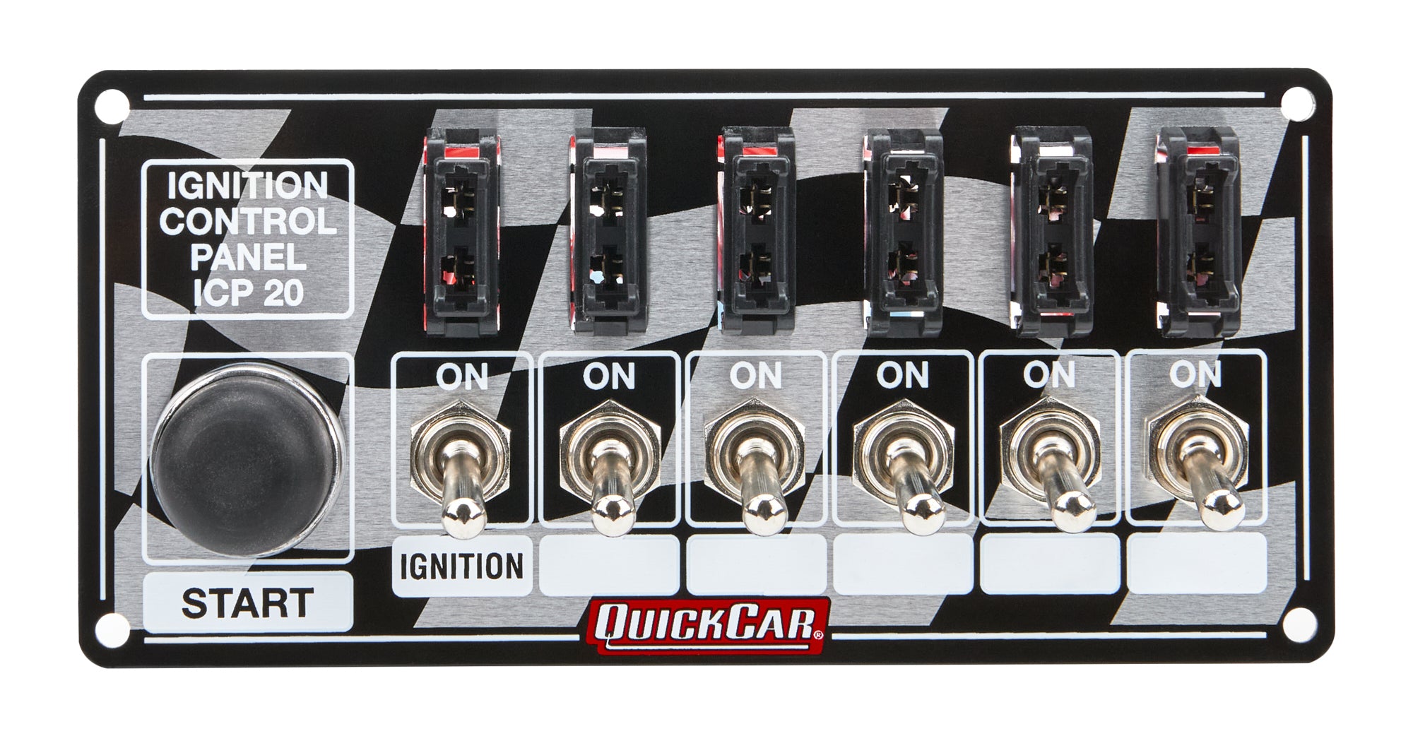 Quickcar Racing 50-163 Ignition Panel Fused w/Start Button Quickcar Racing 50-163