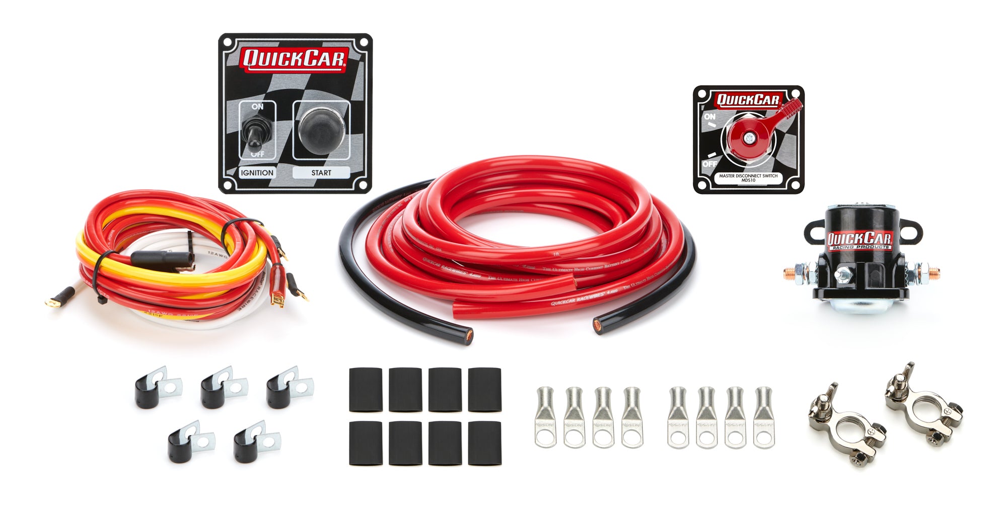 Quickcar Racing 50-235 Wiring Kit 4 Gauge with 50-102 Panel Quickcar Racing 50-235