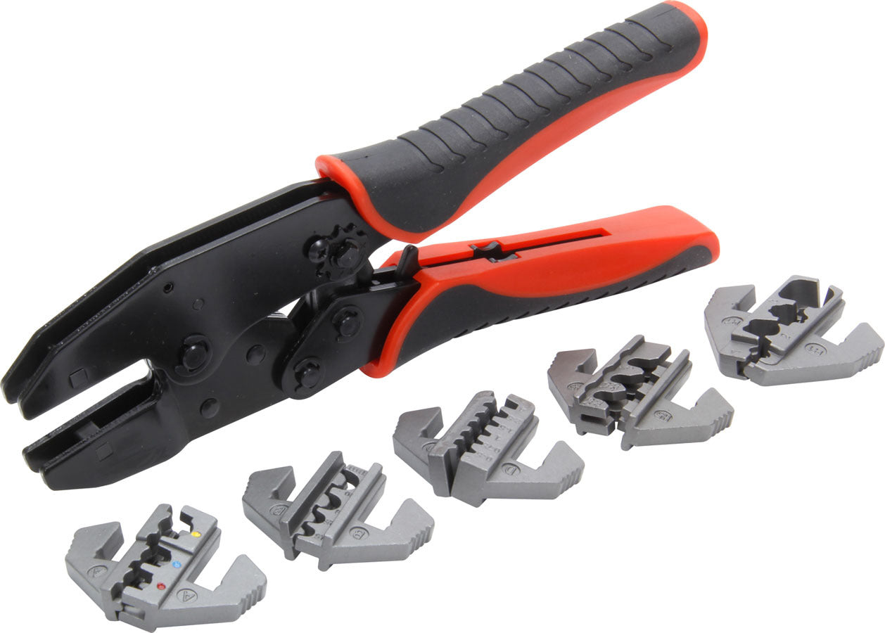 Quickcar Racing 50-395 Ratcheting Wire Crimper with Dies Quickcar Racing 50-395