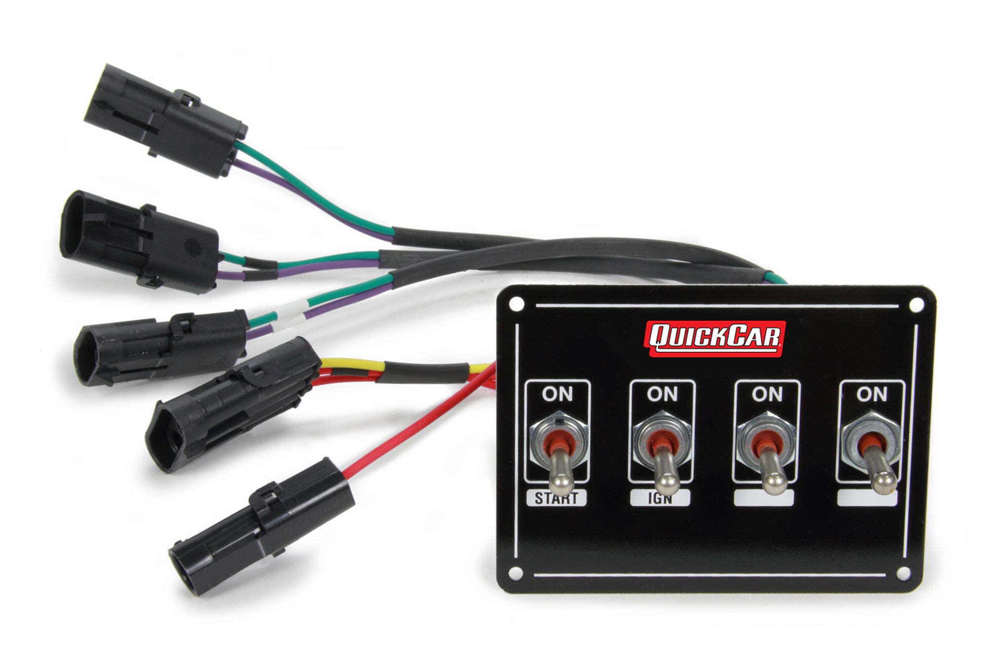Quickcar Racing 50-7414 Ignition Panel Extreme 4 4-Switch Dual Mag. Pckup Quickcar Racing 50-7414