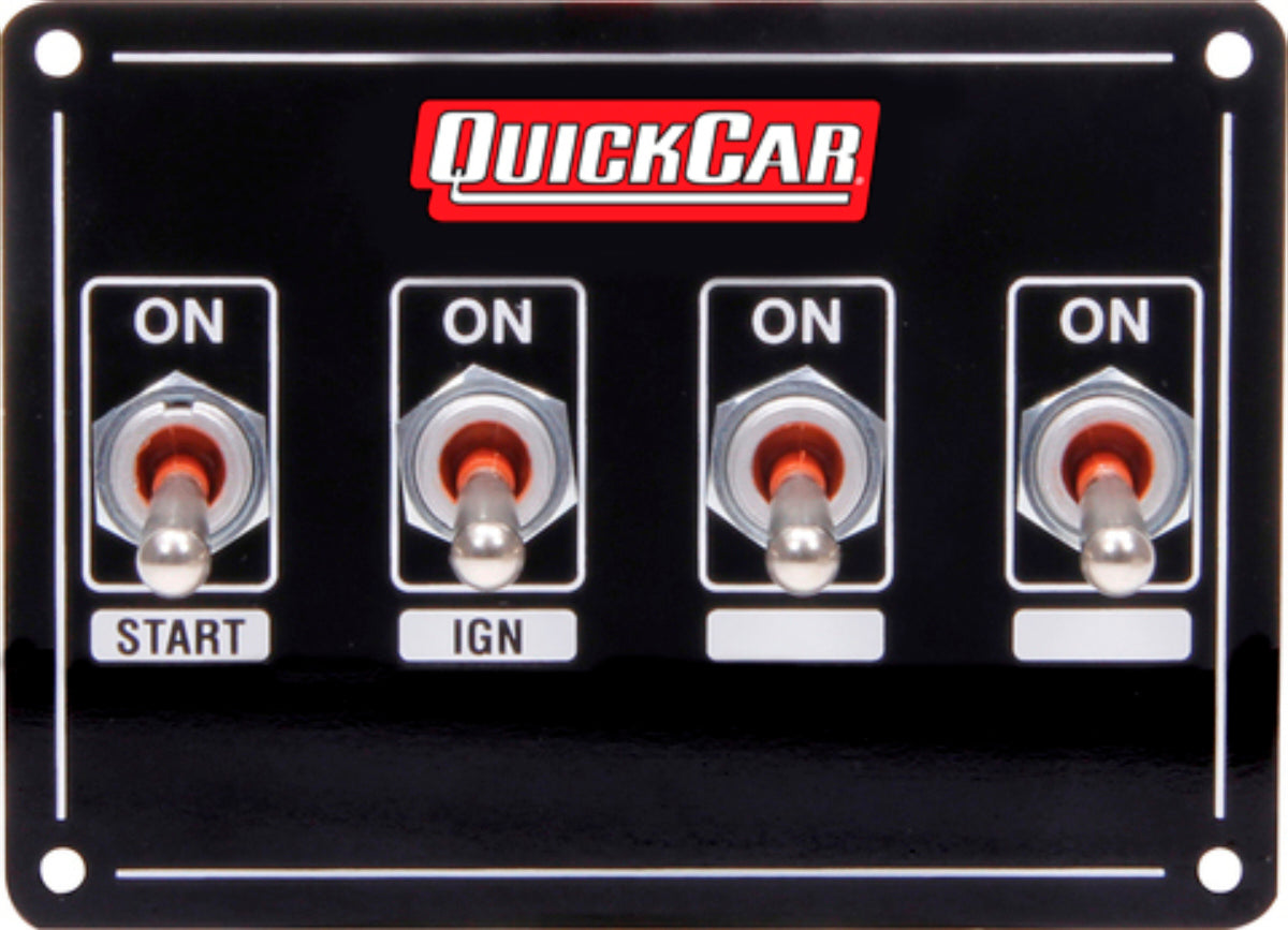 Quickcar Racing 50-7431 Ignition Panel Extreme 4 Switch Single Ignition Quickcar Racing 50-7431