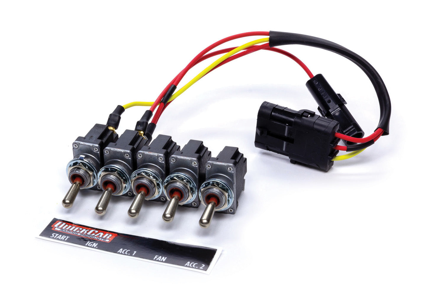 Quickcar Racing 50-7739 Ignition Panel 5 Switch Single Box Quickcar Racing 50-7739