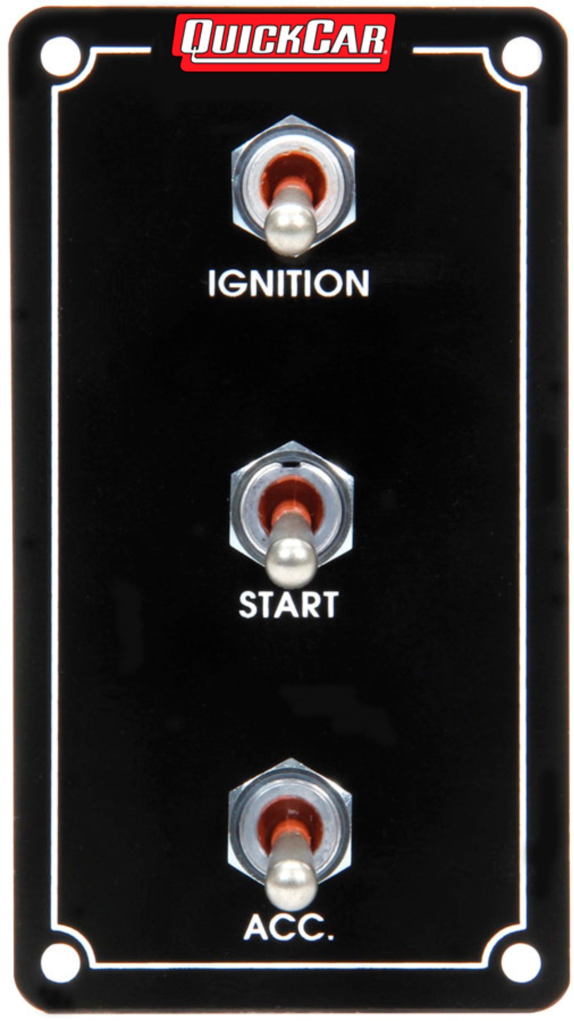 Quickcar Racing 50-7931 Ign. Panel Extreme Vert. 3 Switch Single Ignition Quickcar Racing 50-7931