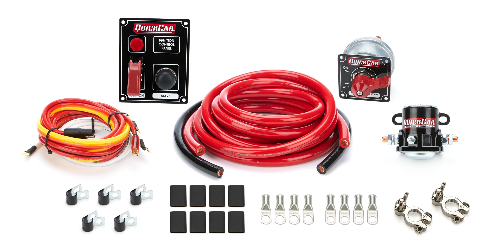 Quickcar Racing 50-830 Wiring Kit 2 Gauge with Black 50-853 Panel Quickcar Racing 50-830
