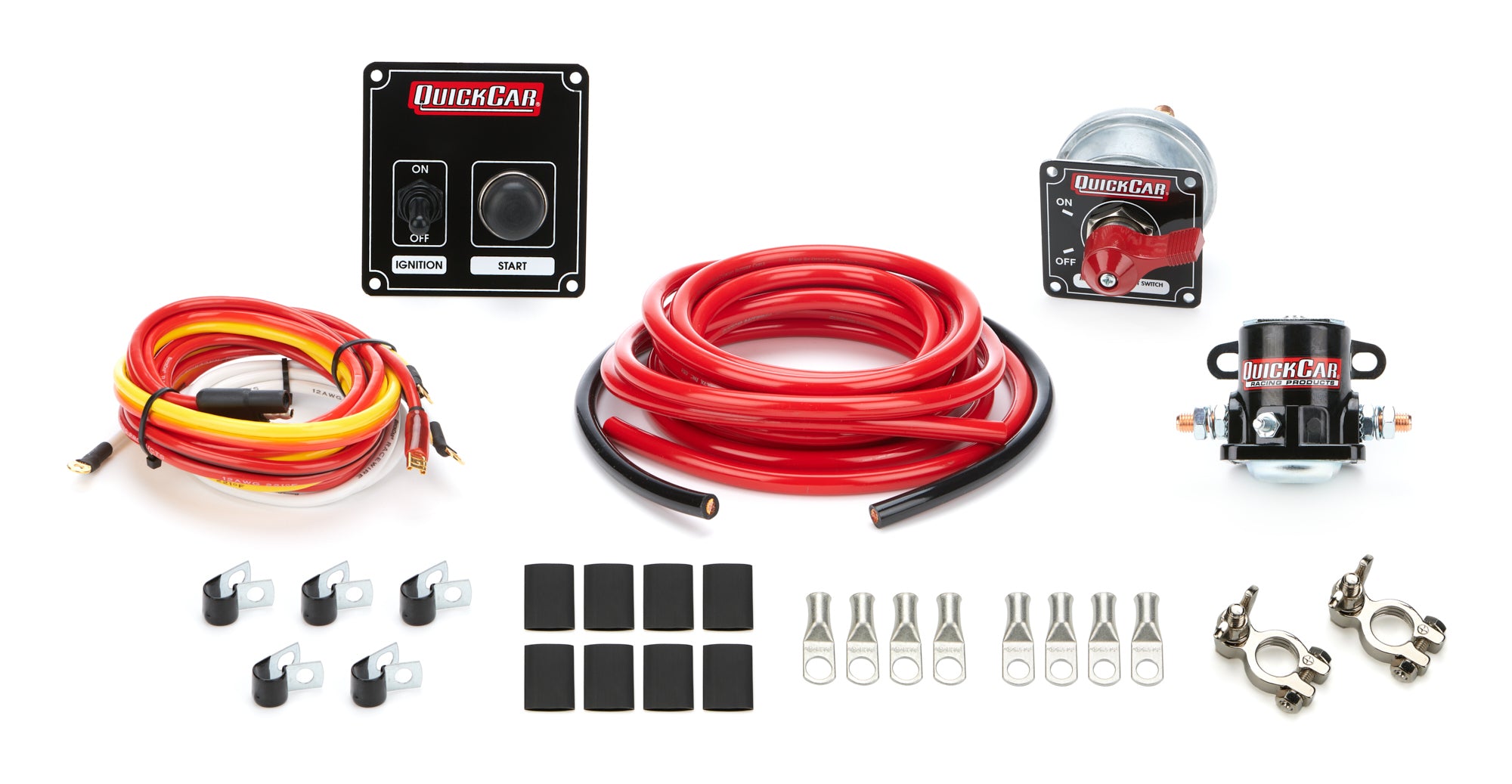 Quickcar Racing 50-835 Wiring Kit 4 Gauge with Black 50-802 Panel Quickcar Racing 50-835