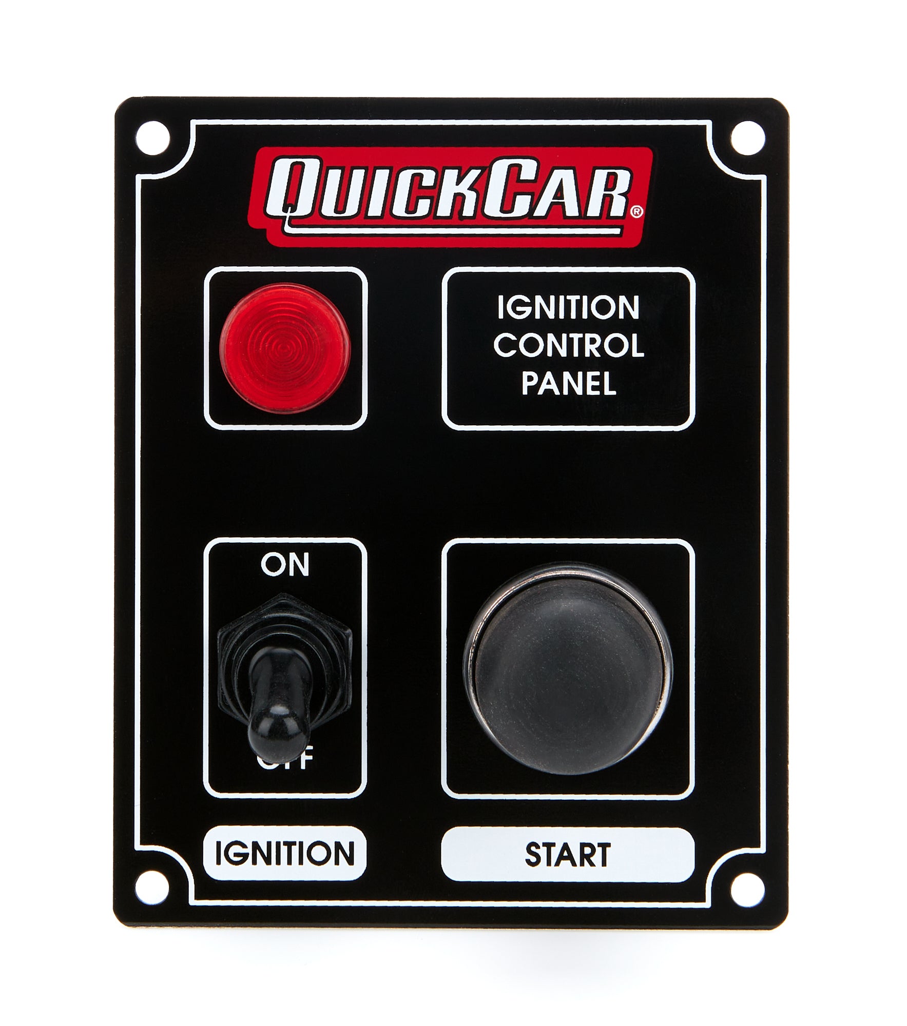 Quickcar Racing 50-852 Ignition Panel Black w/ Lights Quickcar Racing 50-852
