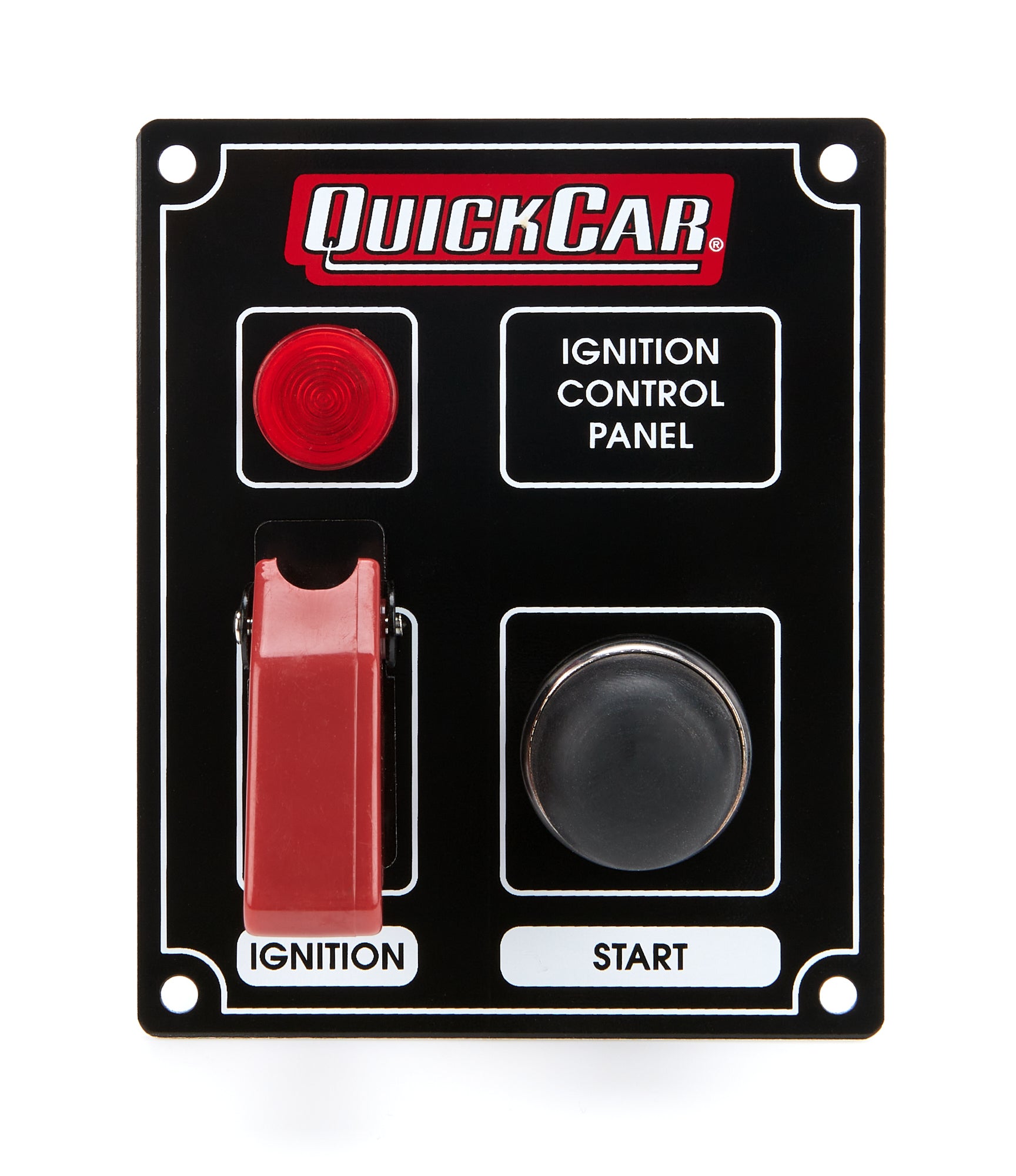 Quickcar Racing 50-853 Ignition Panel Black w/ Flip Switch & Lights Quickcar Racing 50-853