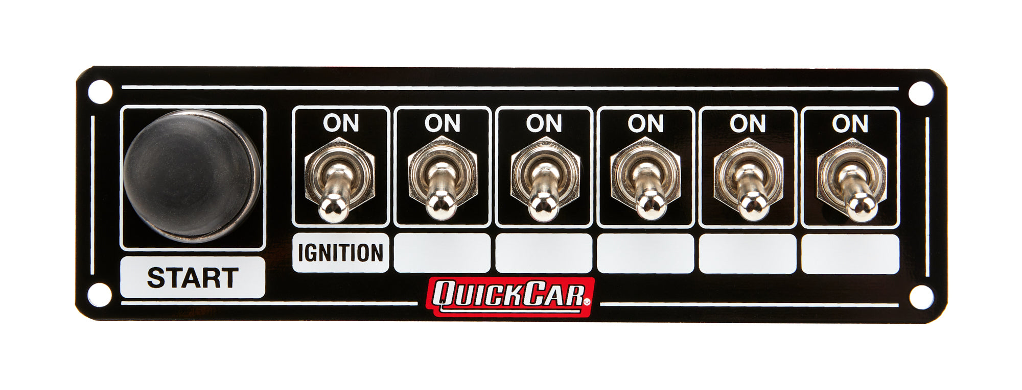 Quickcar Racing 50-865 Ignition Panel Blk. w/ Start But. 5 Acc. Quickcar Racing 50-865