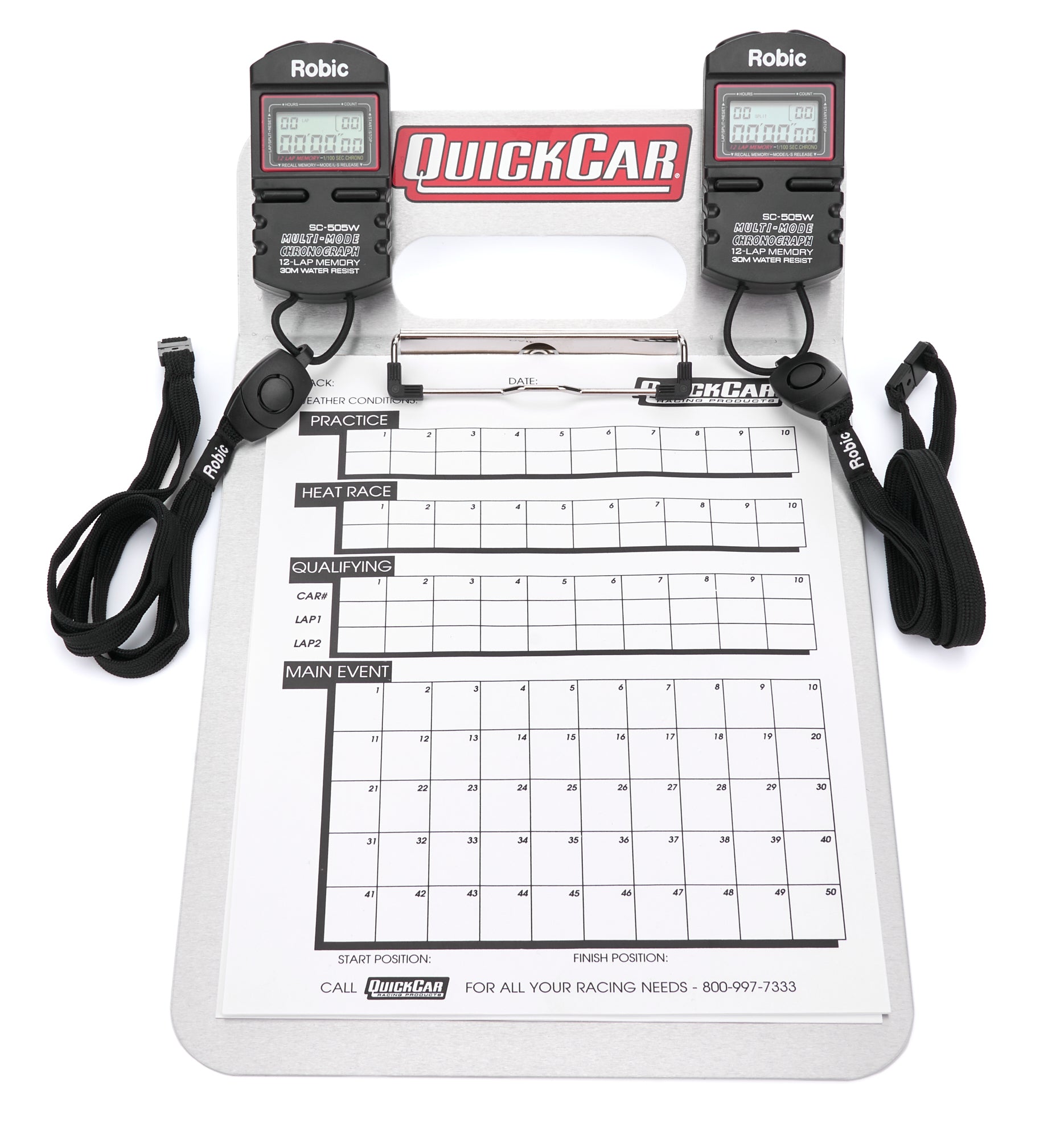 Quickcar Racing 51-070 Dual Timing Clipboard Quickcar Racing 51-070