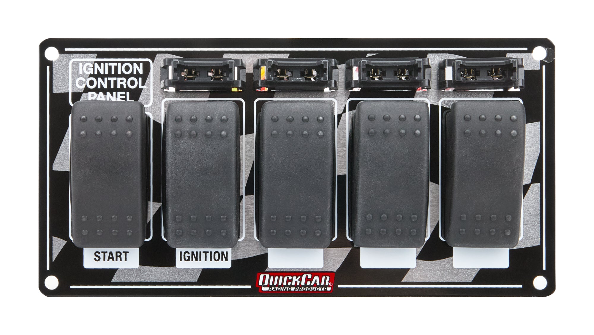 Quickcar Racing 52-163 Ignition Panel w/ Rocker Switches & Fuses Quickcar Racing 52-163