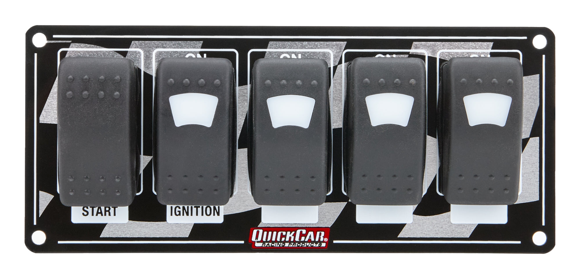 Quickcar Racing 52-166 Ignition Panel w/ Rocker Switches & Lights Quickcar Racing 52-166