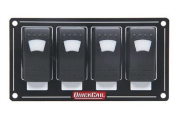 Quickcar Racing 52-717 Accessory Panel 4 Switch Rocker Lighted Quickcar Racing 52-717