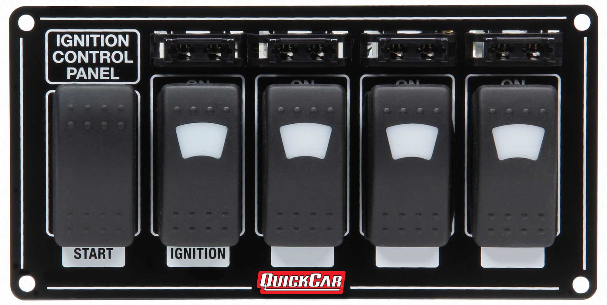 Quickcar Racing 52-864 Ignition Panel w/ Rocker Switches Fuses & Lights Quickcar Racing 52-864