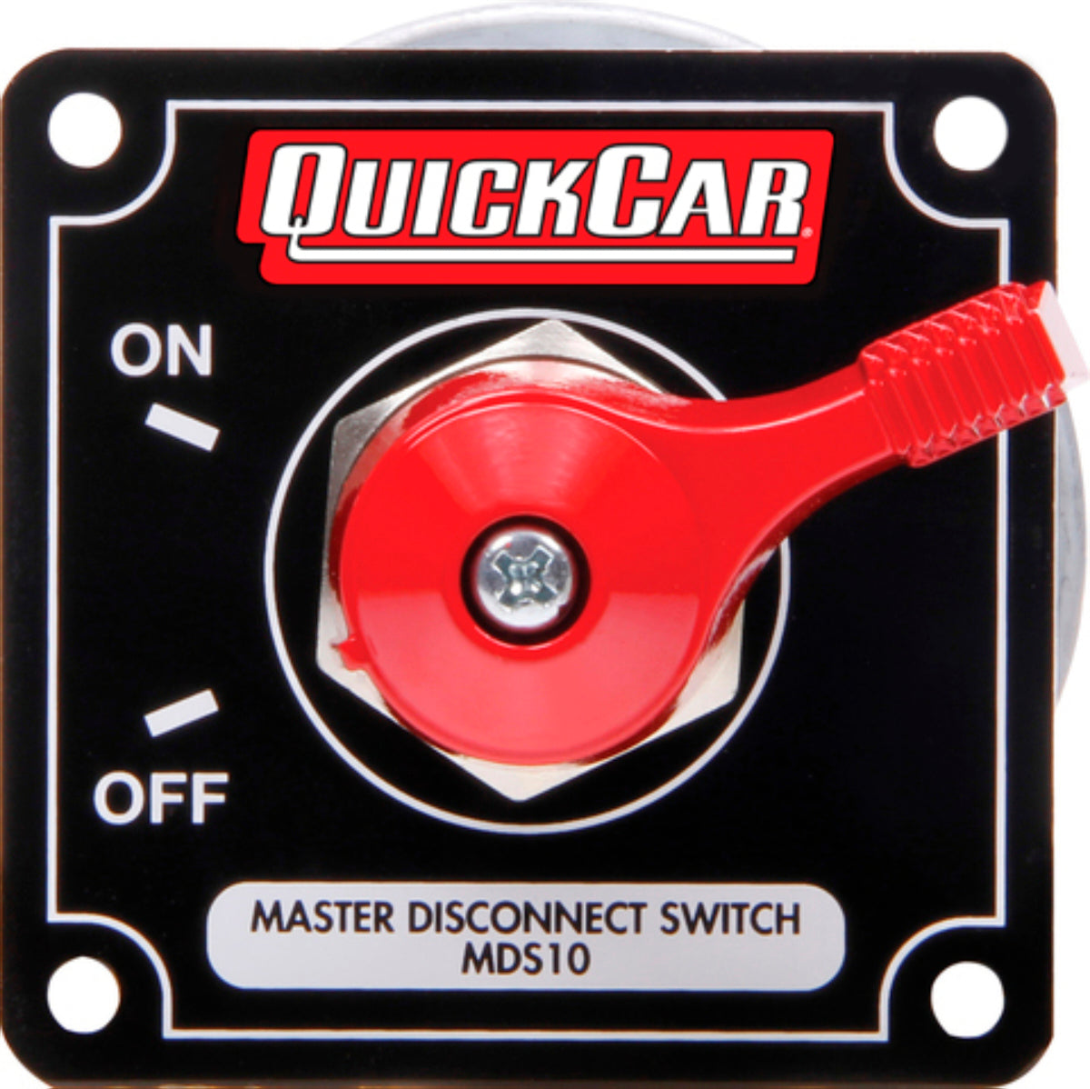 Quickcar Racing 55-013 Master Disconnect High Amp 4 Post Black Plate Quickcar Racing 55-013