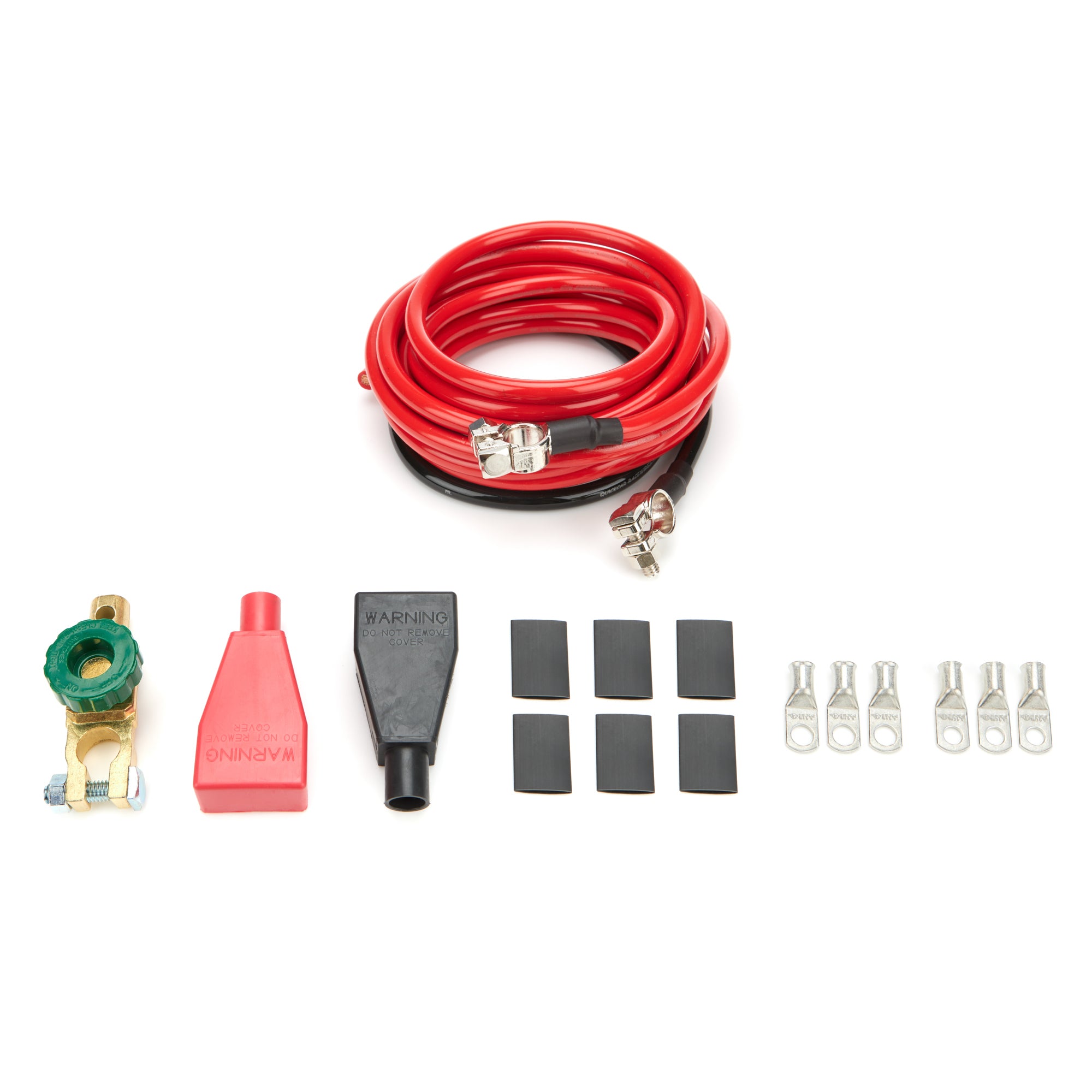Quickcar Racing 57-005 Battery Cable Kit 4 Ga. 15ft Red & 2ft Black Quickcar Racing 57-005
