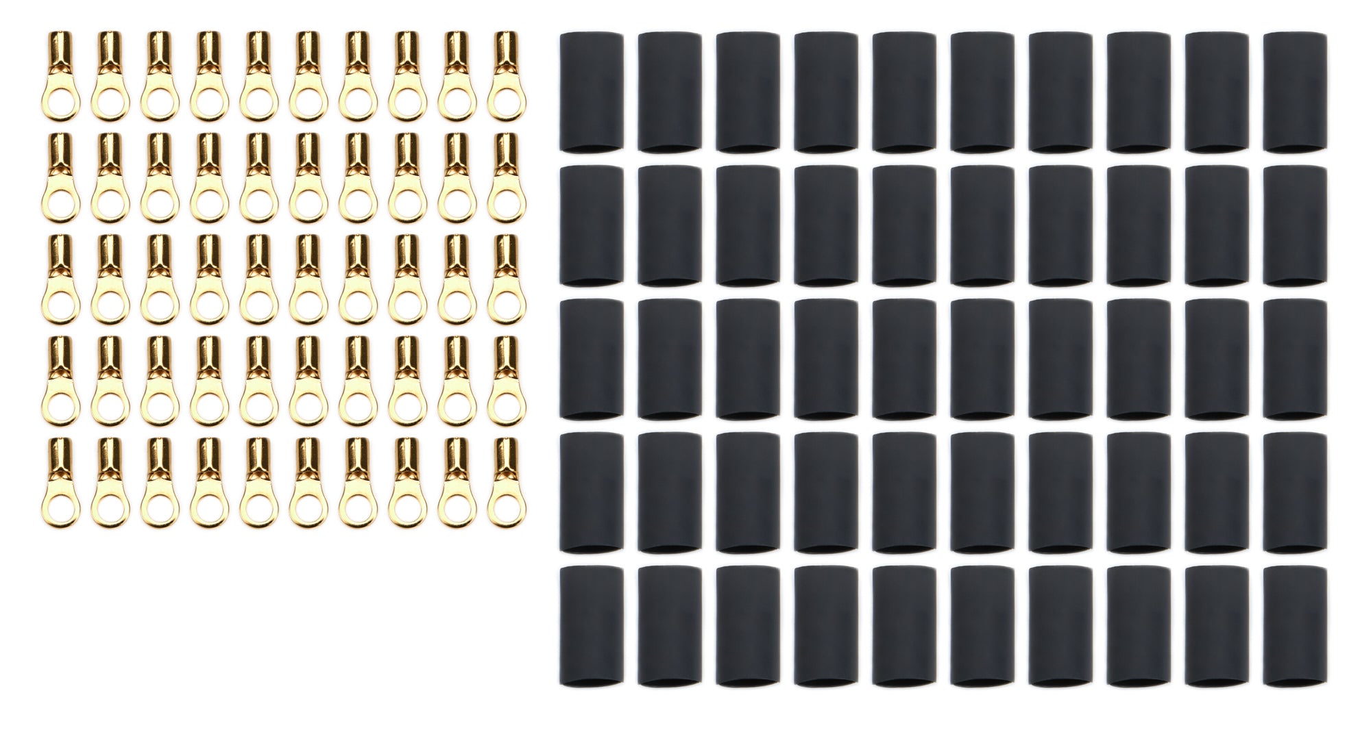 Quickcar Racing 57-476-50 Ring Terminal #6 16-22 Ga w/Heat Shrink 50pk Quickcar Racing 57-476-50