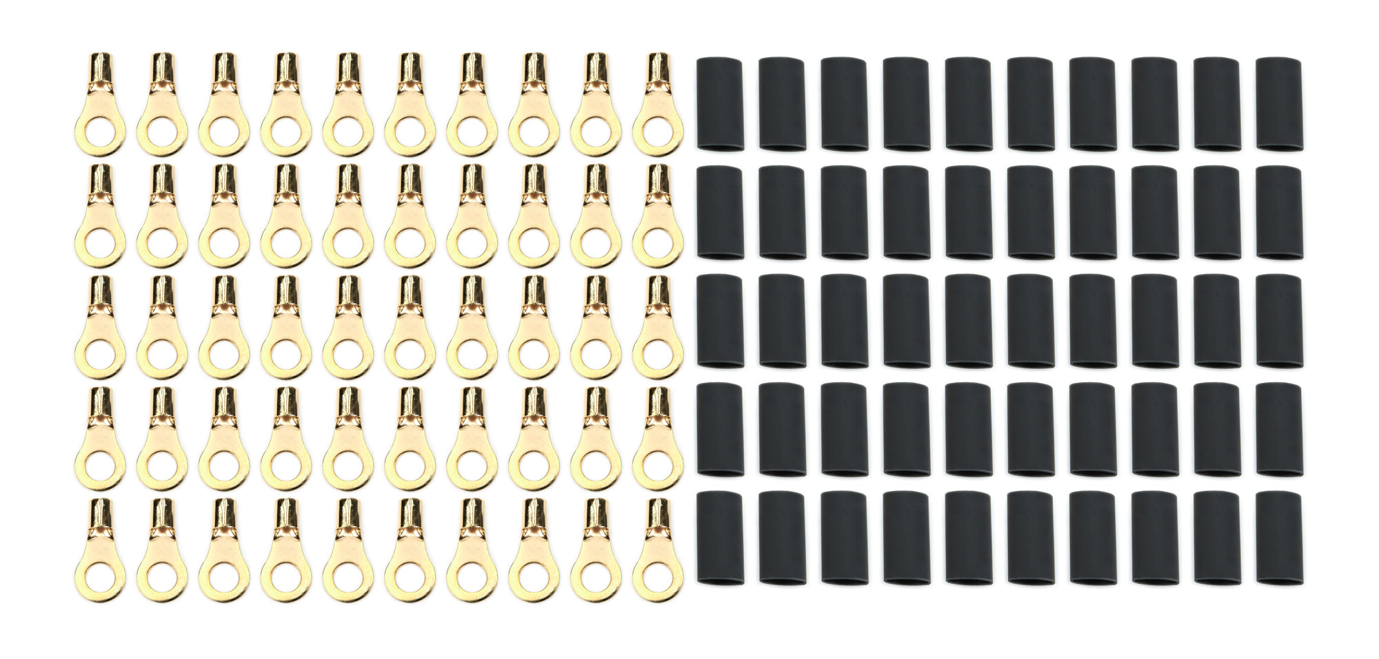 Quickcar Racing 57-490-50 Ring Terminal 5/16in 8 Ga w/Heat Shrink 50pk Quickcar Racing 57-490-50