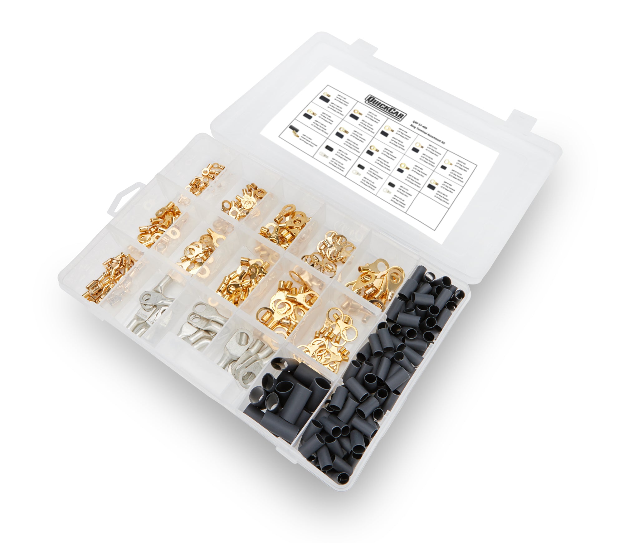 Quickcar Racing 57-499 Ring Terminal Assortment with Case Quickcar Racing 57-499